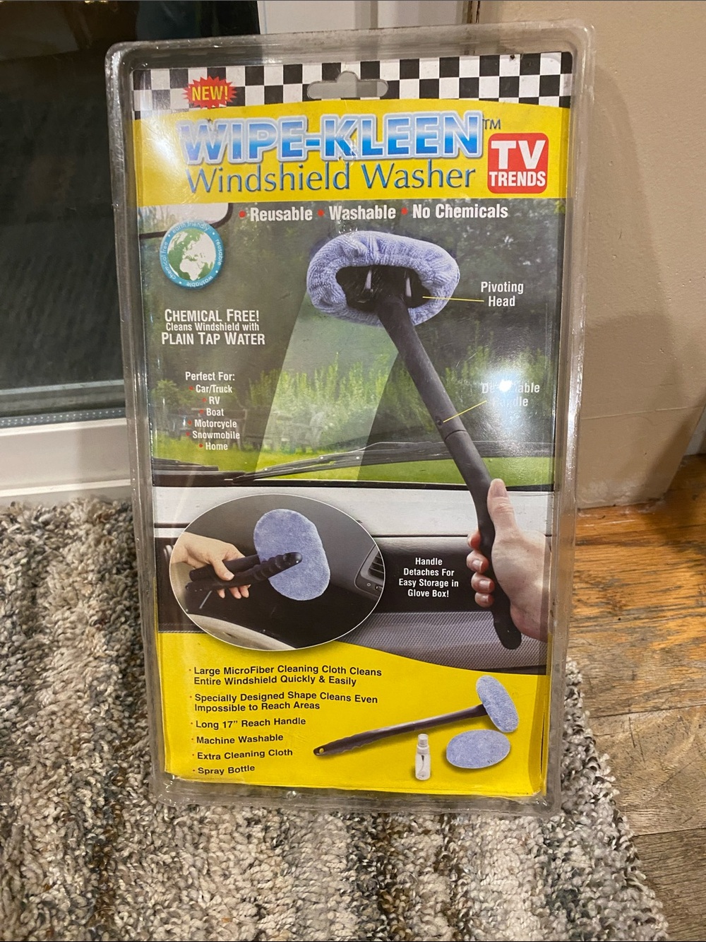 Windshield Washer - Blue Microfiber